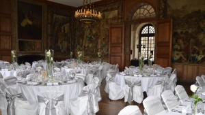 Décoration mariage gris et ivoire château d'Haroué griffe déco nancy lorraine